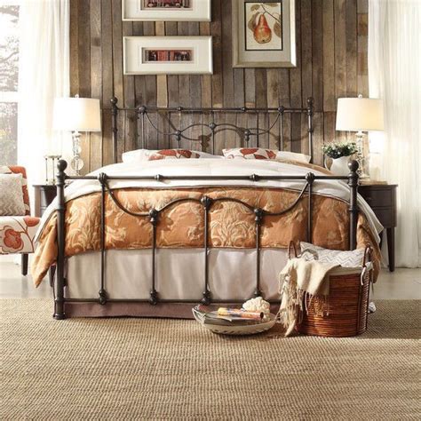 country house look metal beds|rustic metal bed frame.